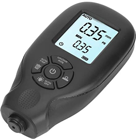 Medidor de Espesor de Recubrimiento HW -300 - Medidor de Espesor de Película de Pintura - Probador de Espesor de Película Seca para Pintura Al óleo y Recubrimientos de Polvo - Base Dual de Hierro