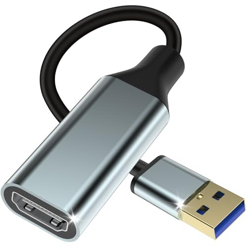 baolongking Adattatore da USB a HDMI per Monitor, Convertitore USB 3.0/2.0 a HDMI 1080P, Cavo Uscita per Computer Portatile/Desktop con Windows 11/10/8.1/8/7, Mac