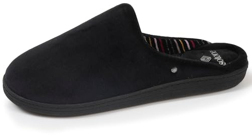 Isotoner Chaussons pantoufles Mules femme ultra confortables et légers, mousse à mémoire de forme, 39 EU, noir