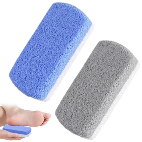 MKEAWWU Pierre Ponce Double Action - 2 Unités - Élimine La Peau Dure Et Adoucit La Peau