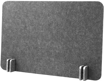 Ronyme Divisor de Escritorio acústico con Patas de, Separador de Mesa Independiente, Panel de privacidad para aulas, escuelas y Estudios, Gris Oscuro 40x50 Cm