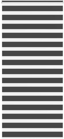 Estor de ducha enrollable negro para ducha, 95 x 200 cm, ancho de la tela de 90,9 cm, poliéster, para ventanas y puertas