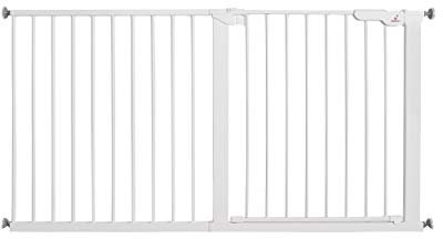 BabyDan Premier, Extra breit Ohne bohren Treppenschutzgitter, 139-144,8 cm, Babygitter/Sicherheitsgitter, Metall, Weiß, Hergestellt in Dänemark - (Haustiergitter/Hundegitter)