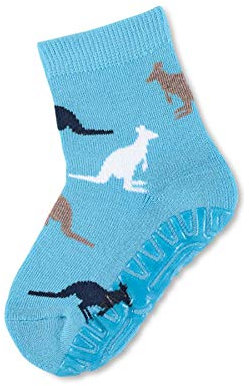 Sterntaler Jungen Fliesen Flitzer AIR Söckchen, Känguru-Motiv, Alter: 12-18 Monate, Größe: 19/20, Blau
