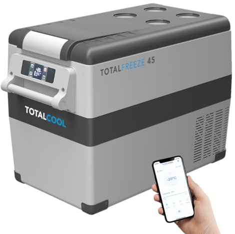 TotalFreeze 12-Volt-Kühl-/Gefrierkombination fürs Auto – Dual-Zonen-Kompressor-Campingkühlschrank – Elektrische Kühlbox zum Angeln – 45 Liter