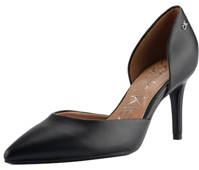 Calvin Klein Women's Gloria Pump, Black Leather 967, 3.5 UK