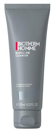Biotherm Homme, Basics Line Gel Limpiador para Hombre, Efecto Refrescante y Tonificante, Para Uso Diario, Pieles Normales, 125 ml