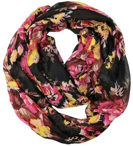FAIRYGATE Snood Scarf Infinity Scarves Womens Retro Soft Loop Infinity Scarf Wave Snood Wrap Scarves Ladies Snoods Neck Scarves, 54024