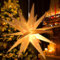 Leuchtstern 3D Weihnachtsstern Beleuchtet, 45cm LED Weihnachtsstern mit Timer für innen und Außen, 3D Außenstern Weiß Weihnachtssterne Beleuchteter, Faltstern für Fensterstern Deko Weihnachtsdeko (A)