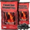 10kg Bag of Premium BBQ Charcoal Briquettes, Hotter Longer Burning Constant High Temperature Barbecue Charcoal, Perfect for Outdoor Grills (1 x 10kg Bag)