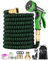 Flexibler Gartenschlauch 30m/100FT, Flexibler Gartenschlauch Dehnbarer mit 10-Funktionsdüse Brause, 3/4 und 1/2 Zoll Messinganschlüssen, Garden Hose für Gartenarbeit, Waschen und Gießen