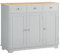 HOMCOM Aparador de Cocina con 3 Cajones 3 Puertas y Estantes Ajustables Mueble Auxiliar de Almacenaje para Comedor Salón Estilo Moderno Antivuelco 101x40x85 cm Gris