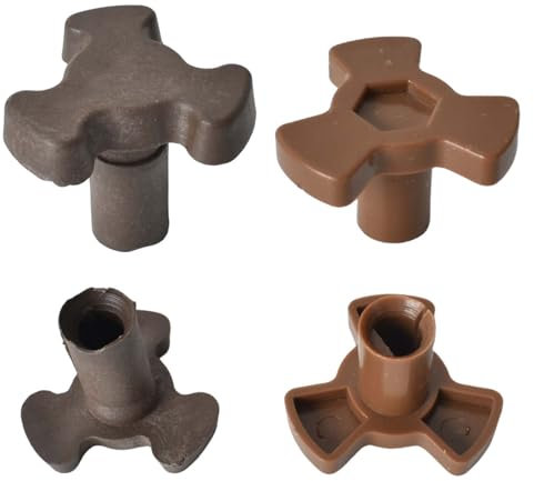 Luxvara 4 Piezas Acoplador de Plato Giratorio para Horno Microondas, Soporte Universal para Plato Giratorio de Microondas Guía de Rodillos Piezas de Repuesto para Microondas Fácil Instalación