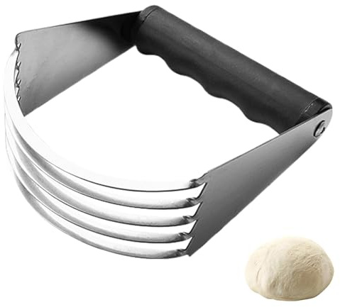 Cortador de repostería de acero inoxidable, batidora de masa resistente de 5 cuchillas para hornear, pastelería, masa de pizza, mezclador de cocina