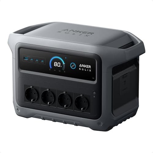 Anker SOLIX C1000 Gen 2 Portable Power Station, 2,000W (Peak 3,000W) Solar Generator, Full Charge in 49 Min, 1,024Wh LiFePO4 Battery for Home Backup, Power Outages, and Camping