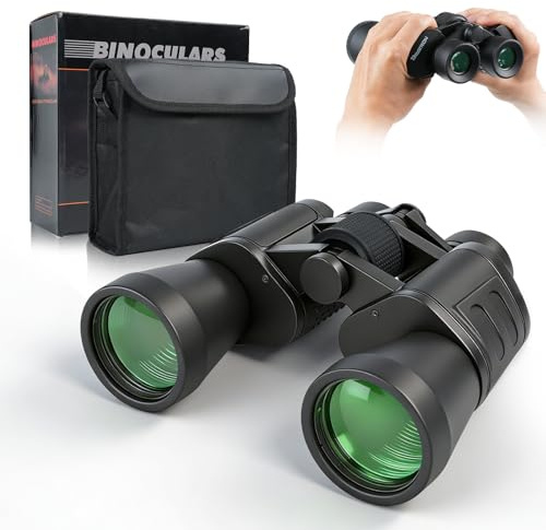 BOSTRON 10x50 Binocolo Professionale HD,Prisma PORRO Binocolo Professionale Potente Compatto per Adulti - Telescopio Binoculare Portatile per Birdwatching,Escursioni, Concerti & Eventi Sportivi