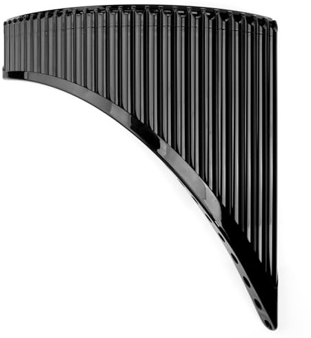 Black Pan Flute Comes with Mouthpiece and Carrying Bag, ABS Plastic 26 Pipes Pan Pipe Instrument Key of C for New Beginners Practice