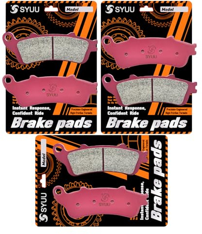 S SYUU Pastillas de freno de cerámica traseras delanteras de motocicleta Compatible con HONDA 1800 GL1800 GL1800A GL1800B ABS GOLDWING 2001-2015 VFR 800 A Fi ST 1300 CBR 1100 VTX 1800 FA261FR