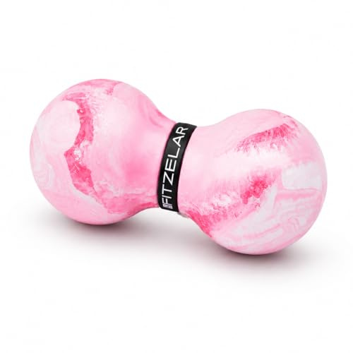 FITZELAR Double Lacrosse Massage Ball for Myofascial Release, Quality Certification, Massage Deep Tissue for Waist Back Feet, Trigger Point Therapy, Muscle Knots, Peanut Massage Ball for Muscle Pain