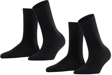 FALKE Women's Softmerino 2-Pack calcetines lana algodón transpirable