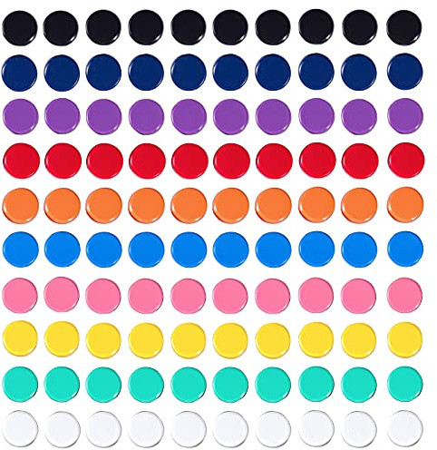 ZDZBLX 100 pezzi 10 colori Calamite Frigorifero, Magneti Frigo, Calamite Potenti, Calamite Piccole Colorate, Carino Tonde Magnete, Calamita Potente, per Frigo, Lavagne, Calendari, Piastre Magnetiche