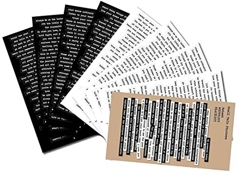 9 ark Small Talk klistermärken Klistermärken med självhäftande citat för journalskrivning Scrapbook Journal Planners Vintage Text Stickers