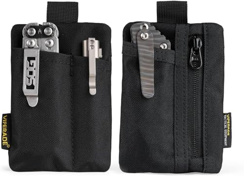 VIPERADE VE29 Mini EDC Pouch Organizzatore con 4 tasche, Piccolo EDC Pocket Organizer Multiuso Portachiavi Piccolo Portafoglio da Uomo