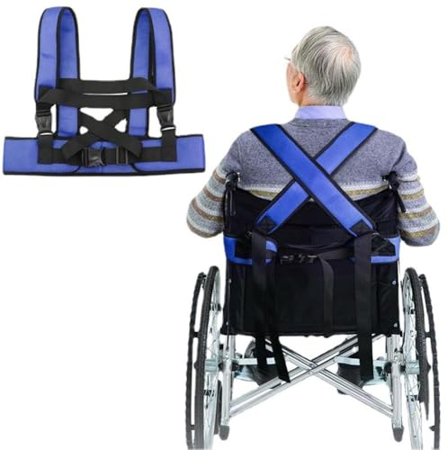 WEEOATAR Cinturón de seguridad para silla de ruedas, arnés de cuerpo completo que evita que se incline o caiga, correa de sujeción para el pecho con hebillas de fácil liberación para pacientes,