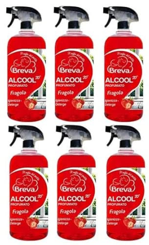 Alcool 70° SPRAY dénaturé coloré aromatisé Fraise (750 ml)(6)