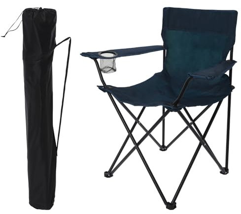 Anglersessel Campingstuhl Faltstuhl Anglerstuhl Regiestuhl Petrol mit Getränkehalter und Tasche