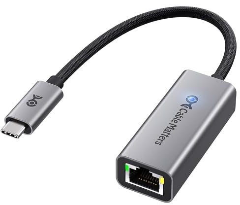 Cable Matters Adaptateur USB C Ethernet 5 GB, Vitesse réseau 5G, Adaptateur USB C vers Ethernet Compatible avec USB4, Thunderbolt 4/5, Plug & Play pour MacBook, Ordinateur Portable et appareils USBC
