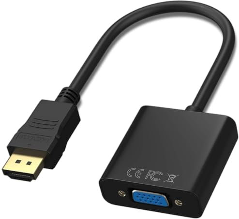Azuxreza HDMI-auf-VGA-Adapter, vergoldeter HDMI auf VGA-Adapter (Stecker auf Buchse) für Computer, Desktop, Laptop, PC, Monitor Projektor, HDTV, Chromebook, Raspberry Pi, Roku, Xbox und mehr