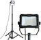 Projecteur LED de chantier filaire sur pied téléscopique 50W, 4600 lumens, IP65, IK07, 4000K, garantie 3 ans - Tibelec