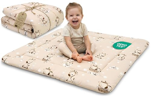 Krabbeldecke Krabbelmatte für Baby – Spielmatte Spieldecke Bodenmatte für Kinder und Babys für Kinderzimmer und Laufgitter Große faltbar waschbar Play Mat Oeko-Tex-Zertifikat