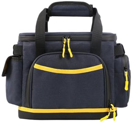 Mimoqk Laddningskabel organisatör, kraftstation förvaringsfodral, stötsäkert oxfordtygskal, robust vadderad elektronikhållare, tillbehörsbärare för camping, vandring, bilresor, flerfärgad, S, Unisex