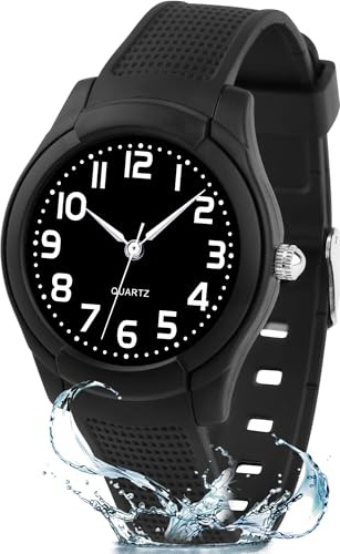 CKV Kids Watch for Boys Girls Watches Age 3-12, 3 ATM Waterproof Child Wristwatch Time Teaching Easy to Read Kids Presents