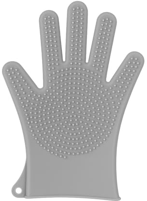 Pet Hair Remover Glove – Deshedding & Grooming Glove for Dogs & Cats – Soft Brush Mitt for Short & Long Fur – Pet Hair Removal Glove for Furniture, Clothes & More – Reusable Cleaning Glove (Grey)