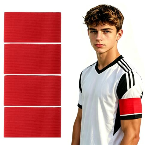 Healvian Lot de 8 bandeaux élastiques pour capitaine en forme de ballon de football, réglables et ajustement sûr, design moderne pour les compétitions sportives et les équipes de jeunesse