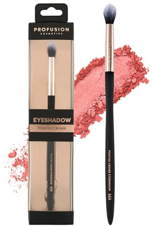 Profusion Cosmetics Pointed Crease Eyeshadow Brush – Soft Synthetic Fibers for Precision Blending & Smudge Control, Vegan Makeup Tool
