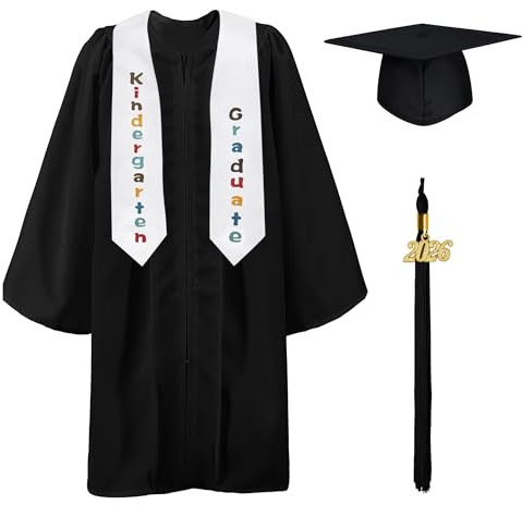 GraduatePro Toge Diplome Enfant Chapeau Préscolaire étole Photographie Graduation Costume 9 Couleurs
