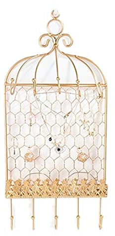 Support Affichage Organisateur Bijoux Creative Hanging Bijoux Organisateur Or Ferough Fer à repasser Light Light De Luxe Bijoux Portez-la Room de bureau suspendu Pendentif Boucles d'oreilles de stocka