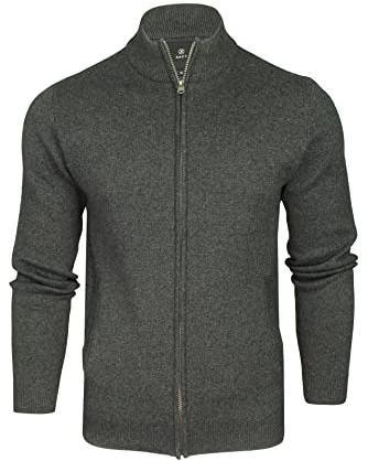 Xact Mens Cotton Rich Full Zip Cardigan Jumper