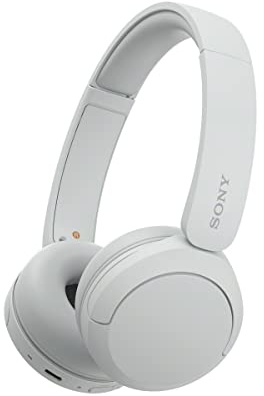 Sony WH-CH520 Wireless Headphones Bluetooth On-Ear Headset with Microphone and up to 50 Hours Battery Life with Quick Charging, White