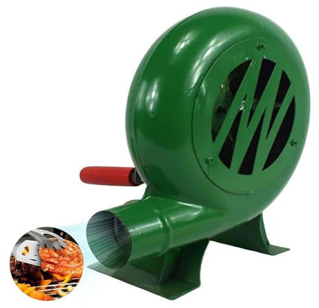 Handkurbel Schmiede Schmiedegebläse - Manuelles BBQ-Luftgebläse, Eisengetriebe Popcorn Lüfter Manuelle Lüfter, Tragbares Kamin Ventilator Zentrifugal Grill Gebläse, Für Camping/Picknick ( Color : 350W