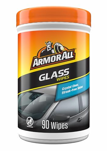 Armor All Car Glass Wipes by Armor All, Auto Glass Cleaner for Film and Grime, 90 Count