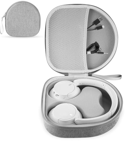Borsa compatibile con JBL Tune JBL Tune 720 BT 770 NC 760 NC, e Sony WH-CH720N WH-1000XM4 cuffie Bluetooth senza fili, custodia da viaggio con scomparto interno estraibile (Grigio)