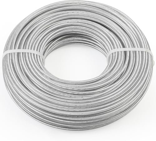 Trimmerfaden Mähfaden Stahldraht Freischneider Rasentrimmer Faden,robuster Trimmerfaden Mähfaden für Rasenmäher-Spule,Trimmer (2,0mm x 30 M)