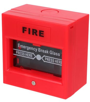 jojofuny Station d'appel d'urgence réinitialisable Bouton d'alarme incendie pour et alarme rapide Facile à utiliser pour les systèmes d'alarme incendie traditionnels