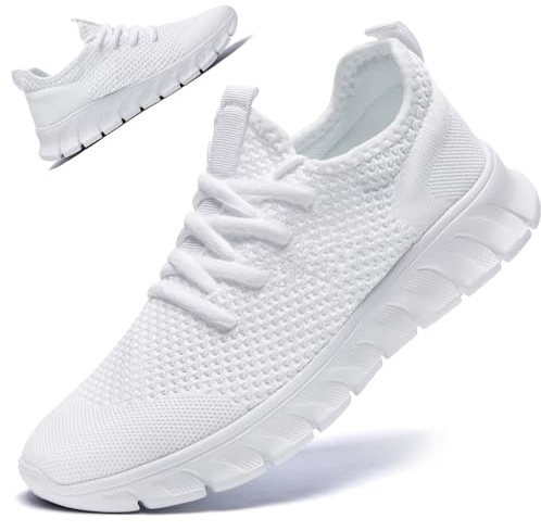 RJYWGS Mens Womens Trainers Running Shoes Slip On Gym Unisex Sneakers | Sports, Walking, Workout, Ultra Lightweight, Breathable Mesh Upper, Non Slip EVA Sole, Comfortable, Work, Tennis, Casual