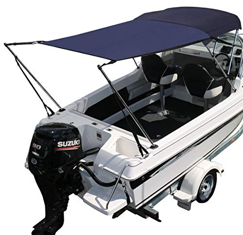 Oceansouth Bimini Extension Airflow Boat Shades (Blue, Length 5.5' x Width 6.8') top Extension Sun Shade Boat sail Covers Seats Tent Awning Hardware kit Bimini Accessories Canopy Waterproof
